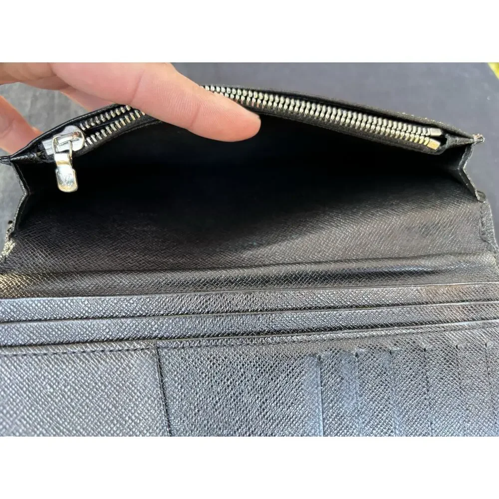 Louis Vuitton Damier Graphite Continental Brazza Long Bifold Wallet Black